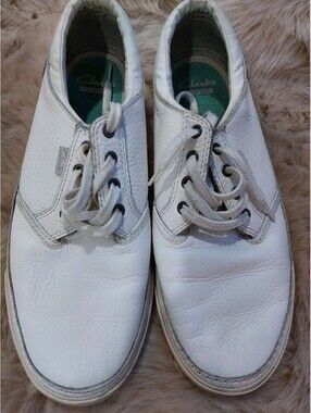 CLARKS Men's Newood Street Sneakers White US Size 9